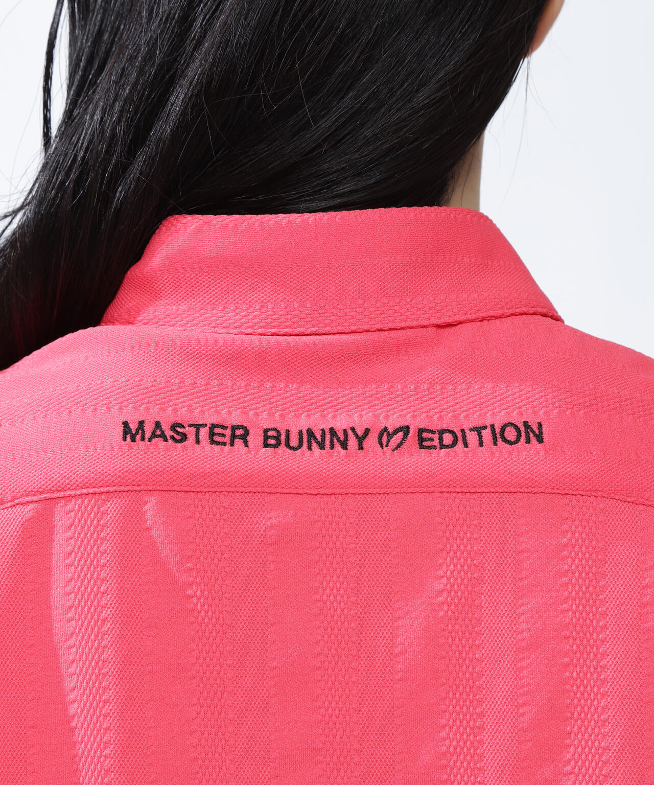 エコペットストレッチタックジャガードフレンチスリーブポロシャツ