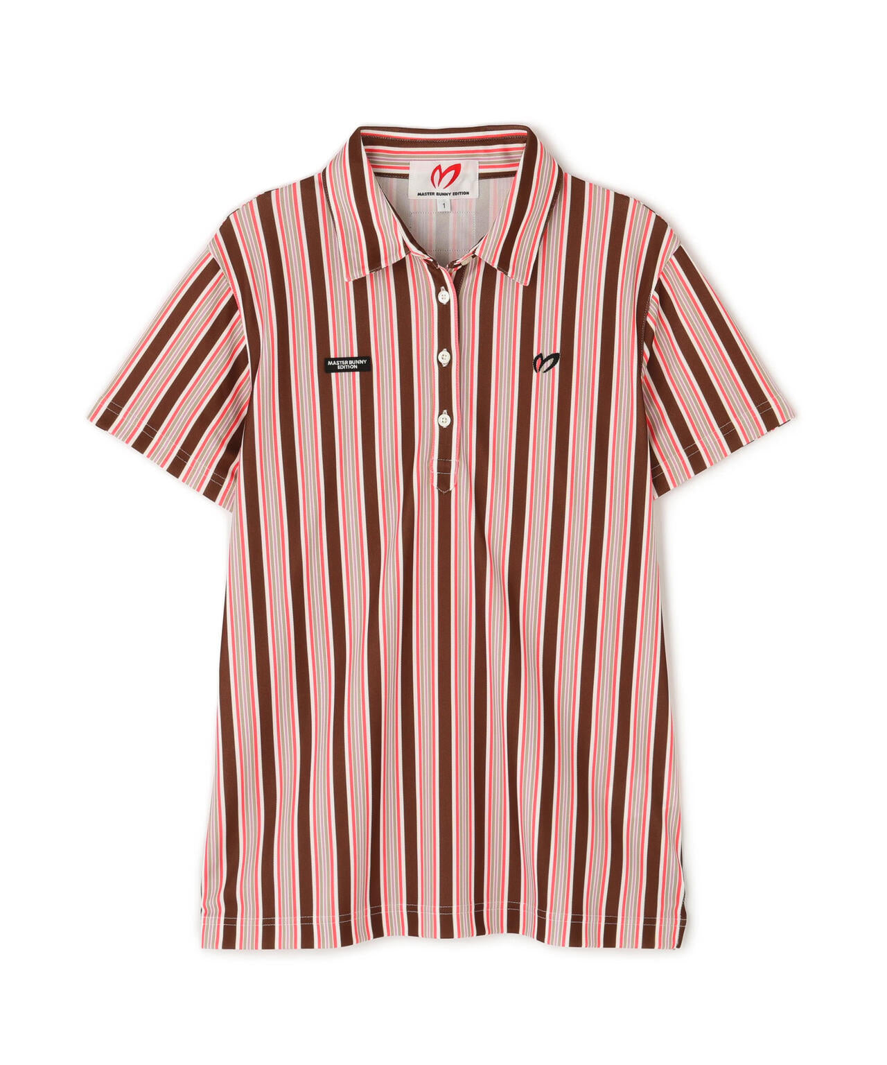 エアロクールピケマルチストライププリント半袖ポロシャツ