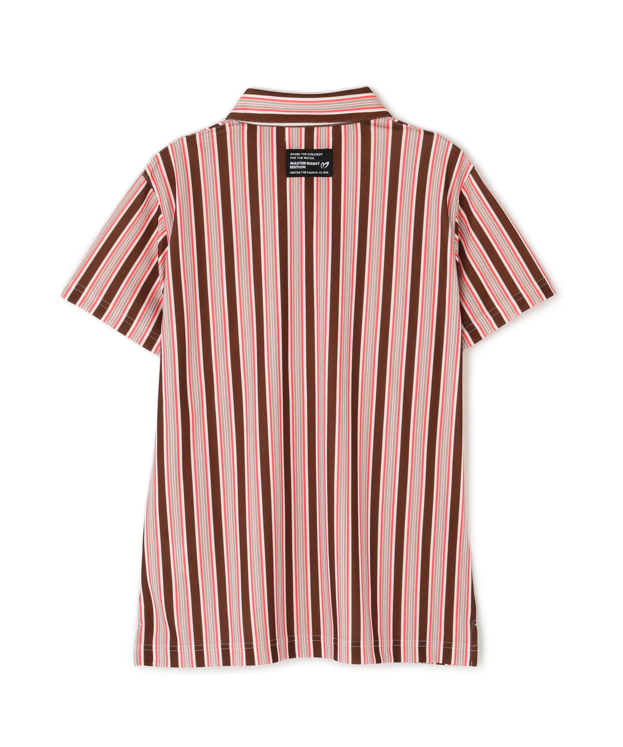 エアロクールピケマルチストライププリント半袖ポロシャツ