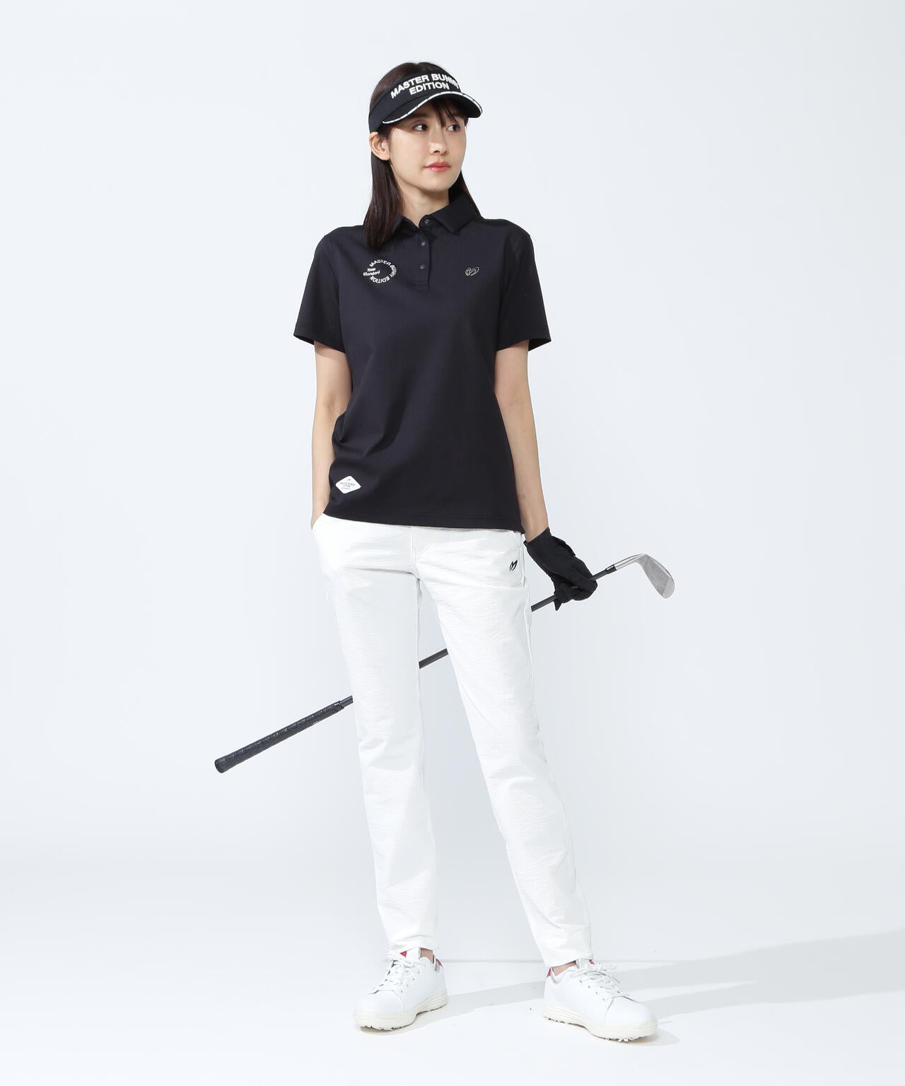 ストライプサッカー4WAYストレッチ半袖ポロシャツ