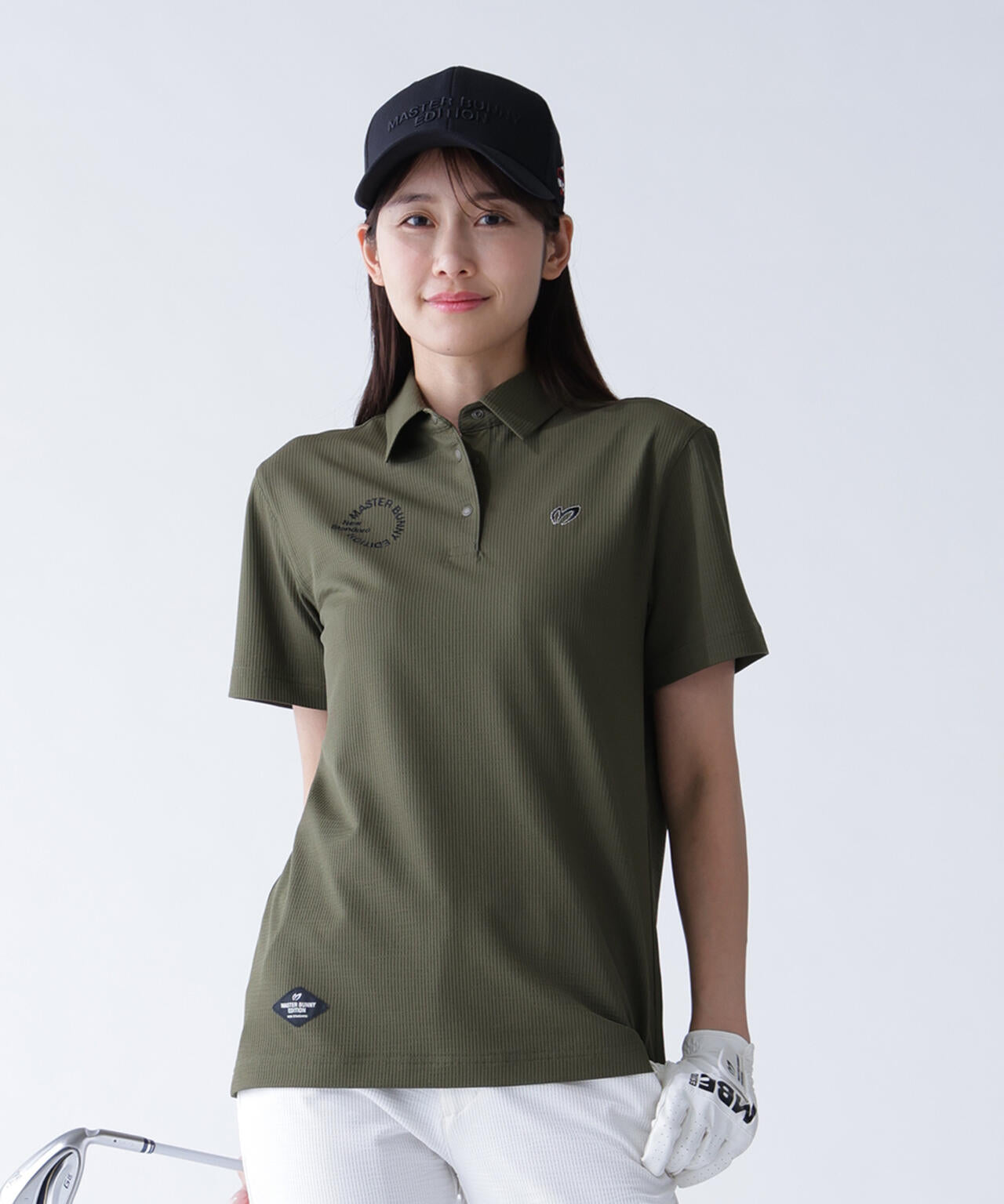 ストライプサッカー4WAYストレッチ半袖ポロシャツ