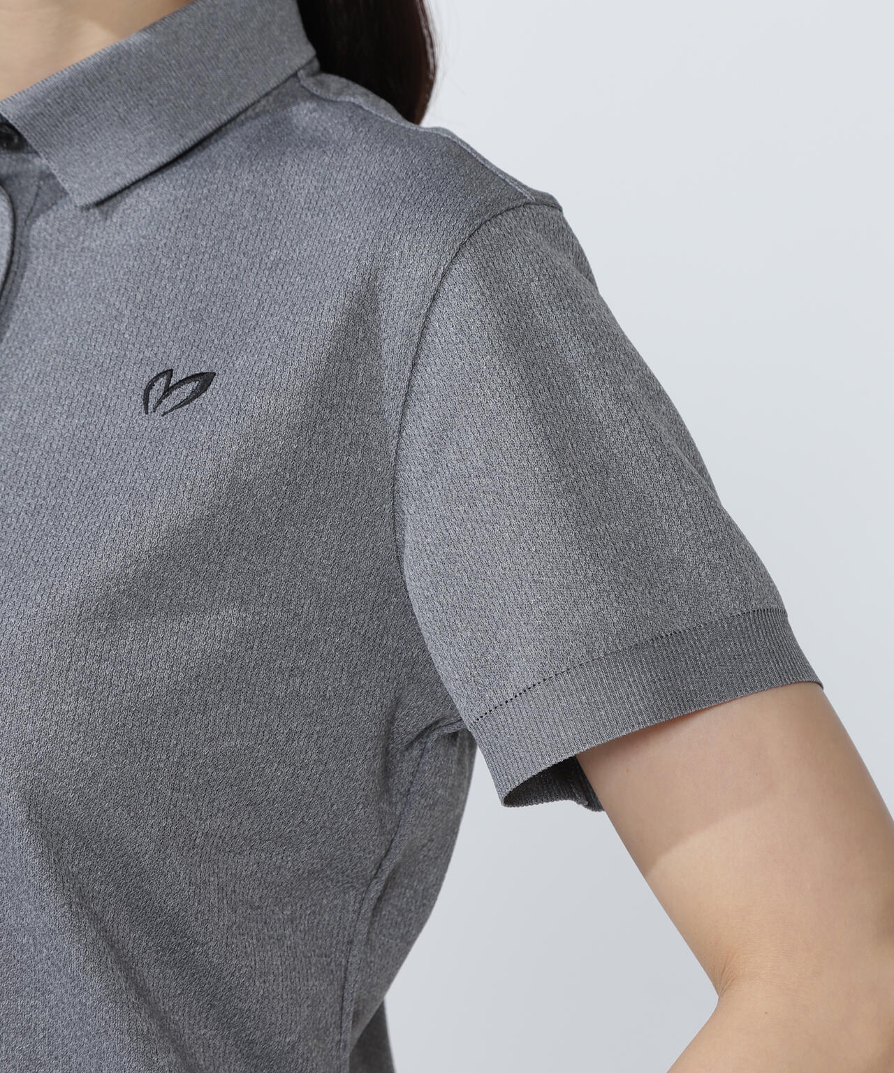 ハニカムリブスタート半袖ポロシャツ