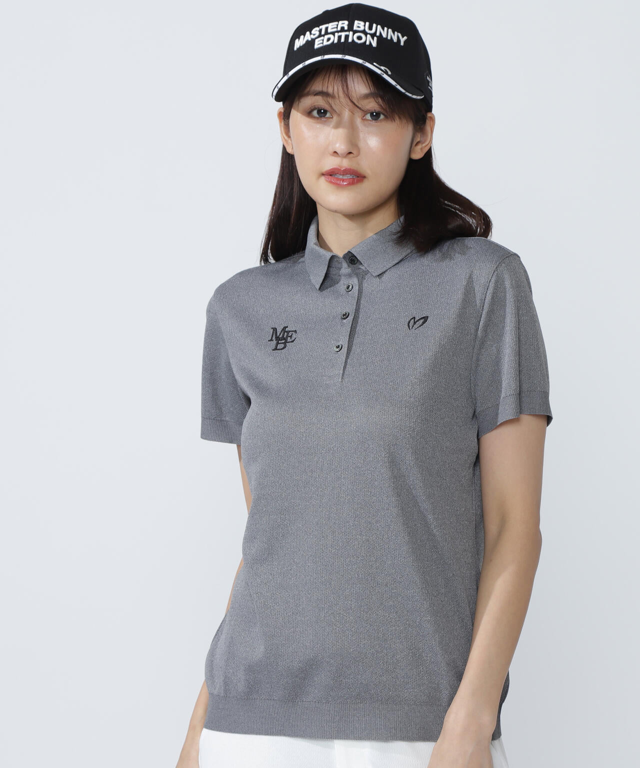 ハニカムリブスタート半袖ポロシャツ