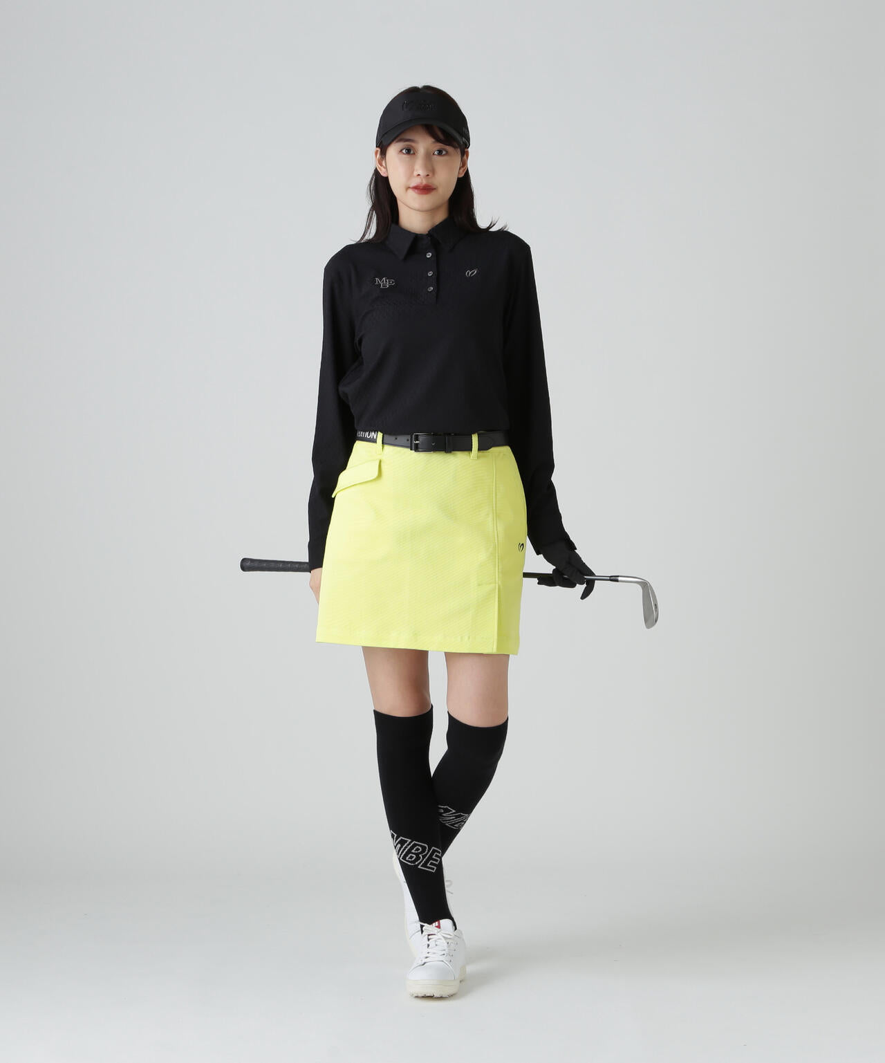 リンクスロゴジャガード長袖ポロシャツ