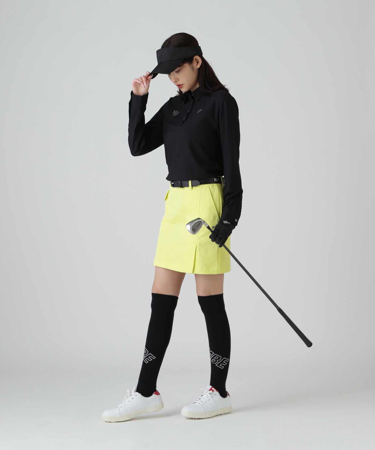 リンクスロゴジャガード長袖ポロシャツ