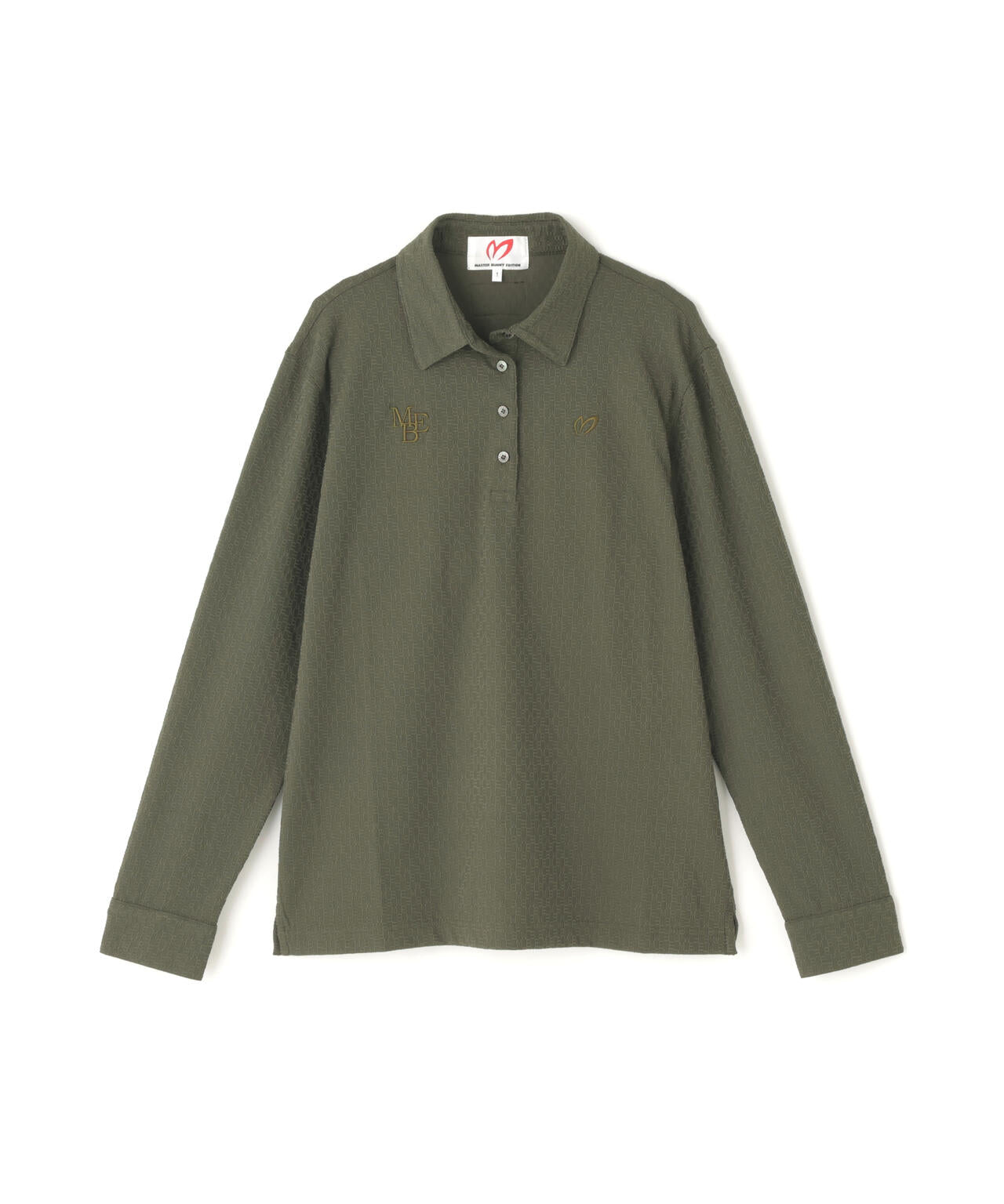 リンクスロゴジャガード長袖ポロシャツ