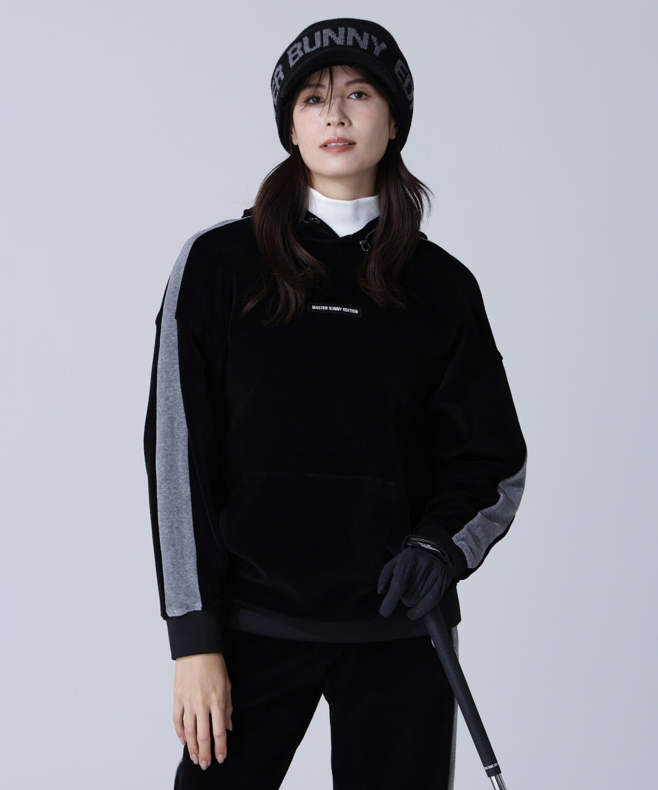 【岩井ツインズコラボカラーあり】ベロアフーディプルオーバー