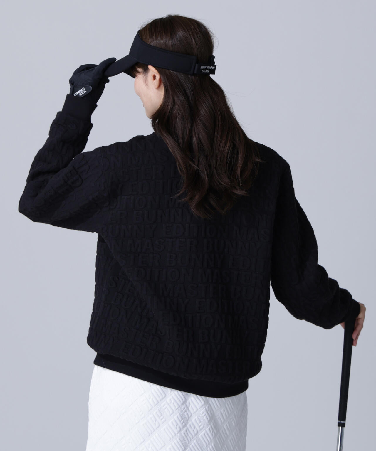 ロゴキルトジャガードハーフジップアップ