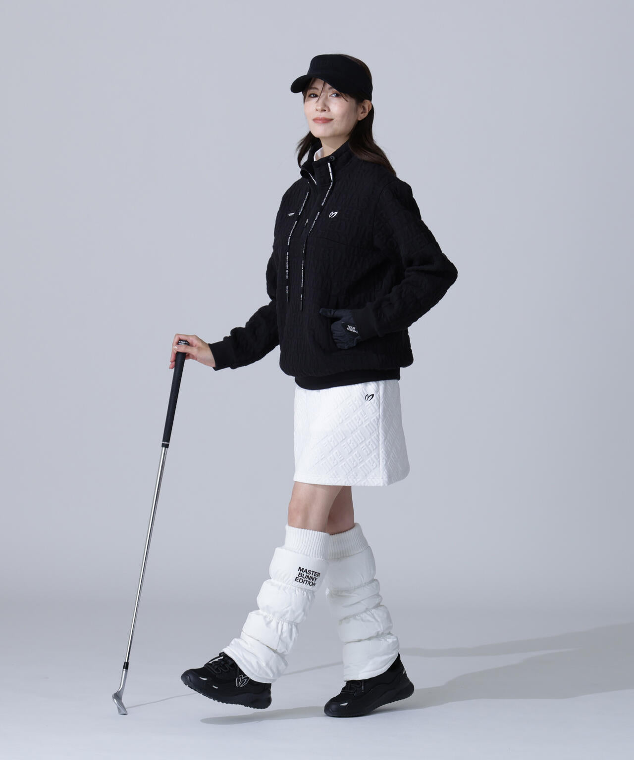 ロゴキルトジャガードハーフジップアップ