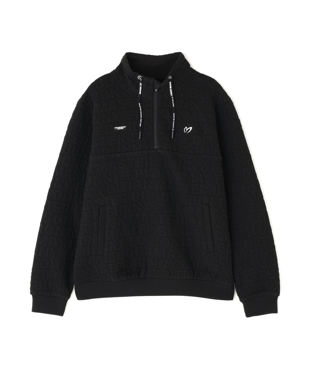 ロゴキルトジャガードハーフジップアップ