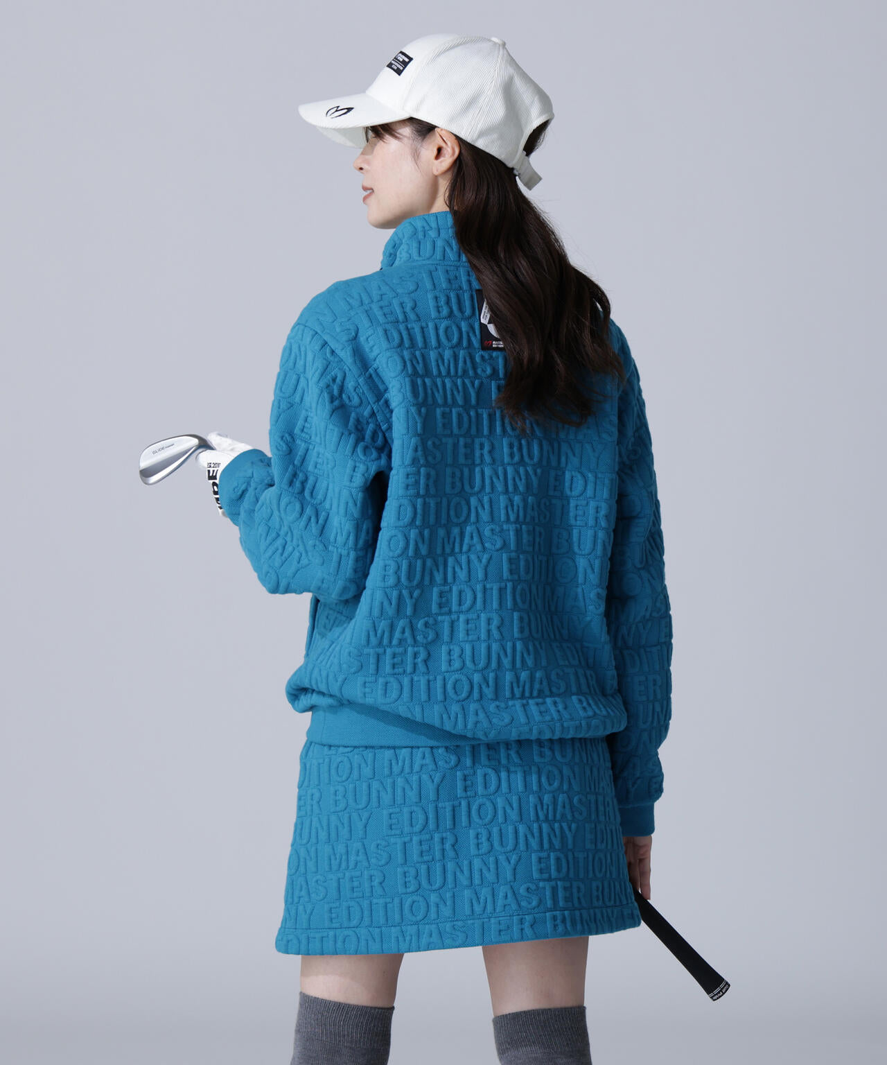 ロゴキルトジャガードハーフジップアップ