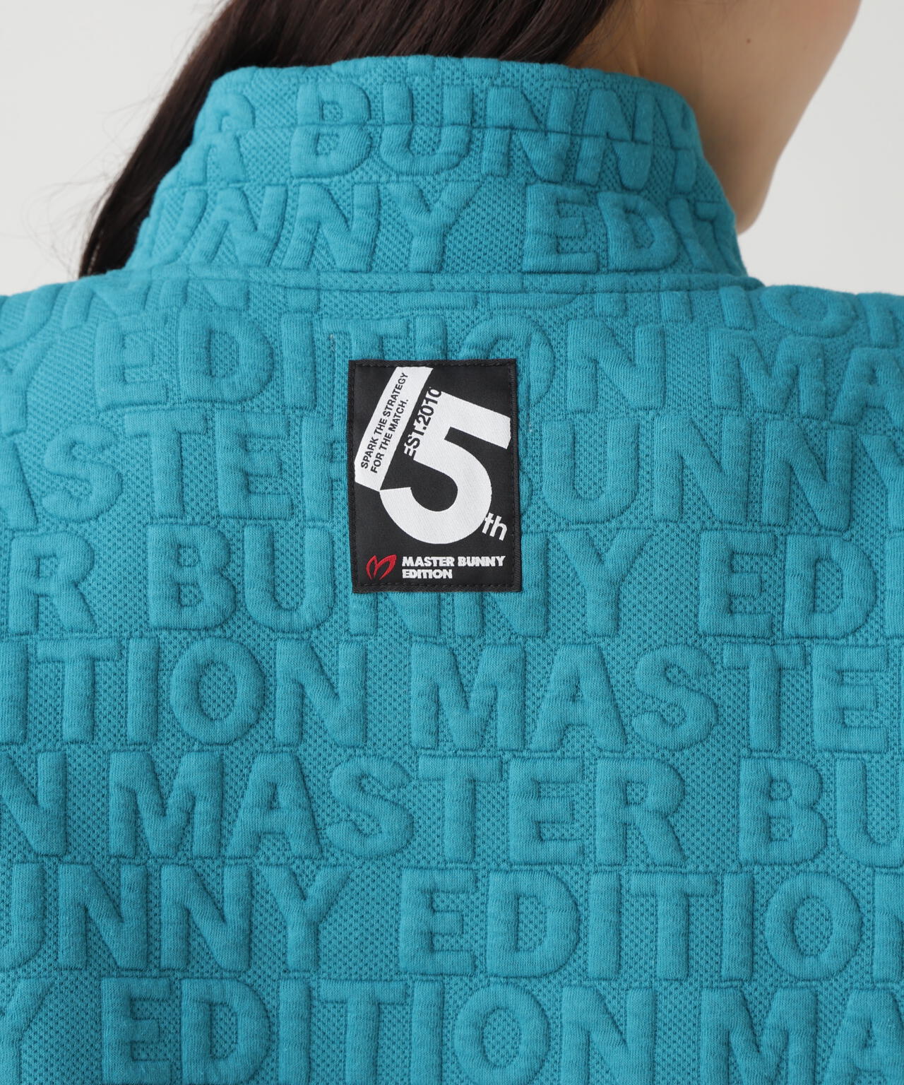 ロゴキルトジャガードハーフジップアップ