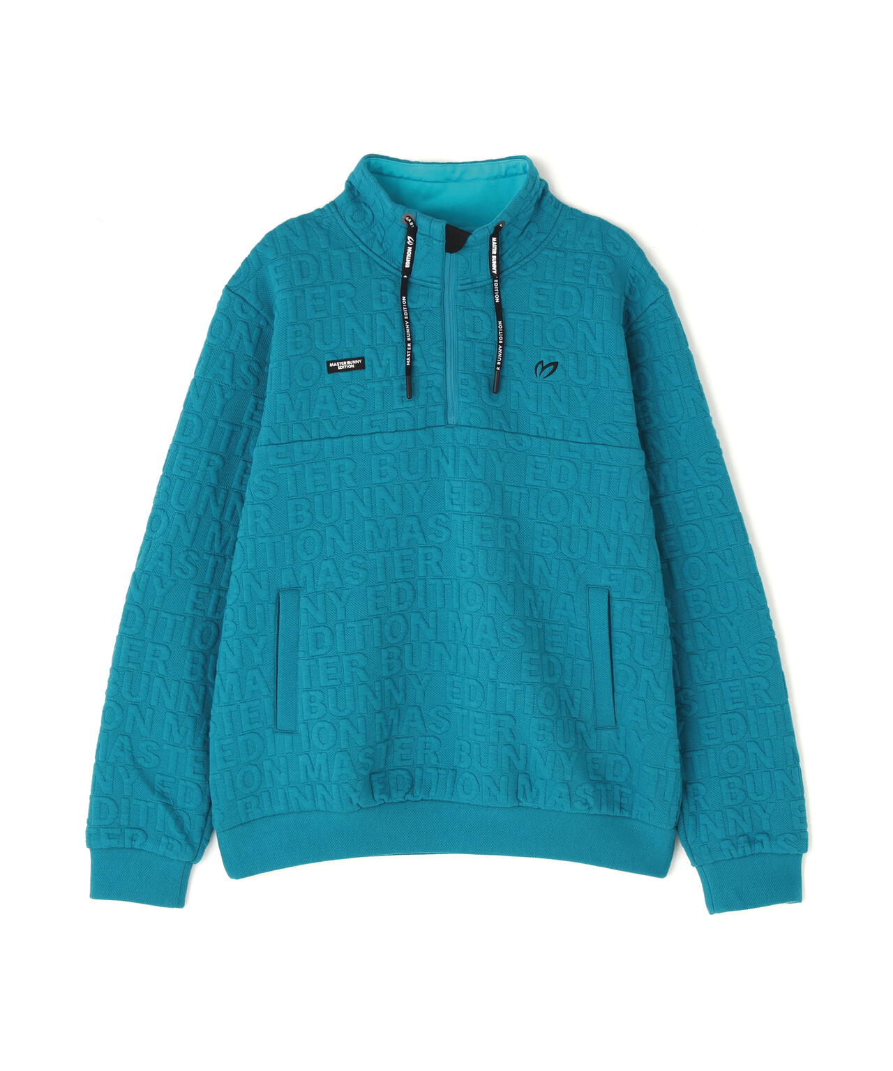 ロゴキルトジャガードハーフジップアップ