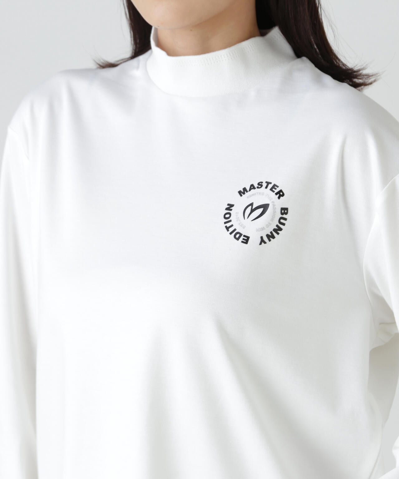 【上田桃子プロコラボカラーあり】Shine Ry/Nyストレッチポンチ長袖ハイネックカットソー