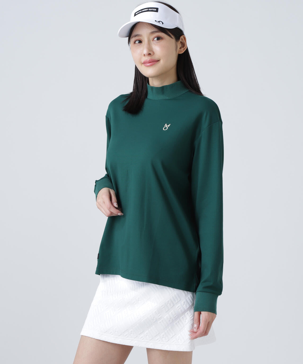 【上田桃子プロコラボカラーあり】Shine Ry/Nyストレッチポンチ長袖ハイネックカットソー