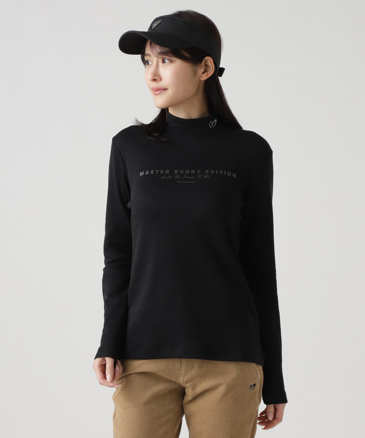 【岩井ツインズコラボカラーあり】スーパーストレッチ裏起毛長袖ハイネックカットソー