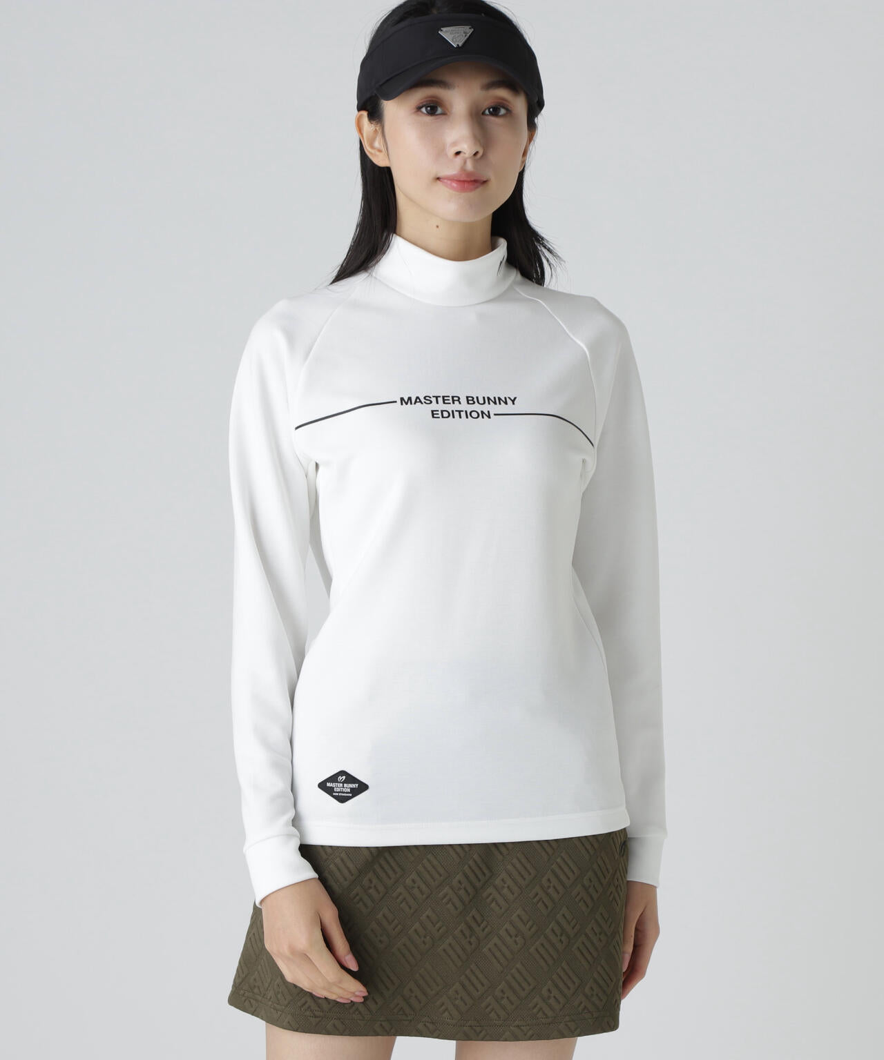 T/Rダンボール長袖ハイネックカットソー