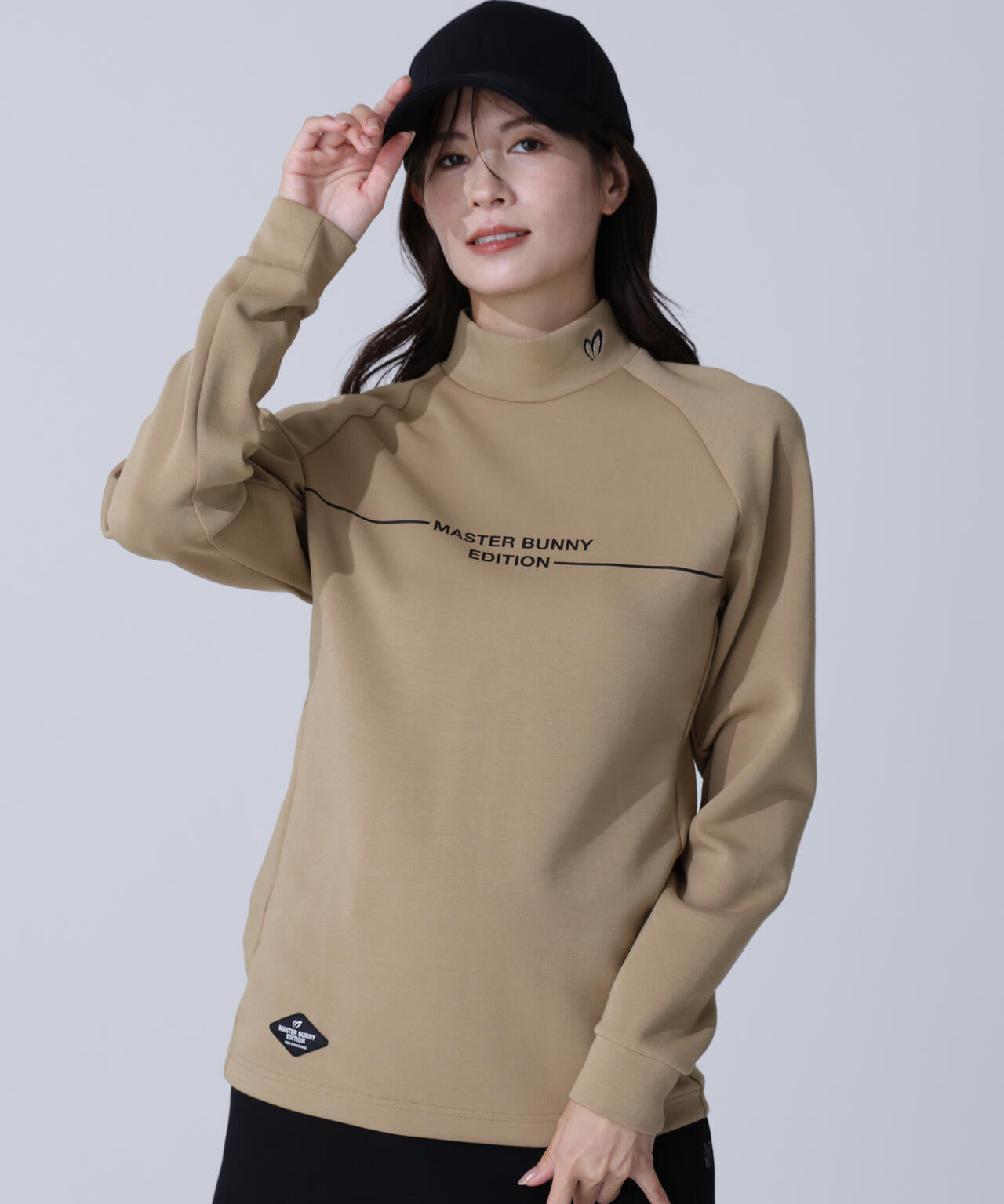 T/Rダンボール長袖ハイネックカットソー