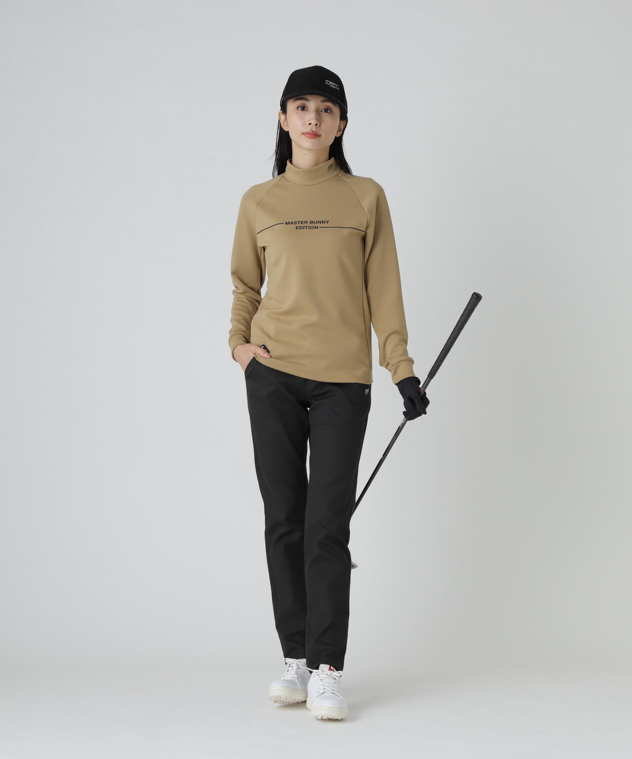 T/Rダンボール長袖ハイネックカットソー