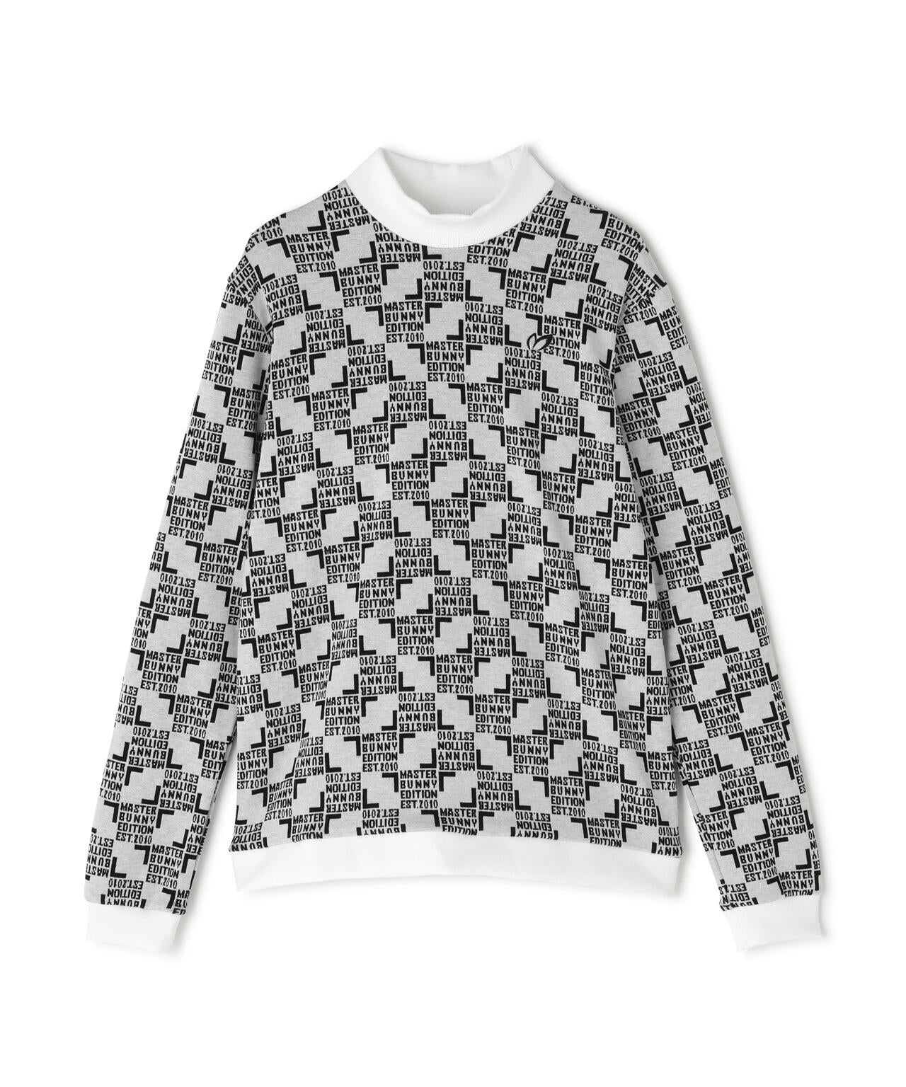 チェッカージャガード裏起毛長袖モックネックカットソー