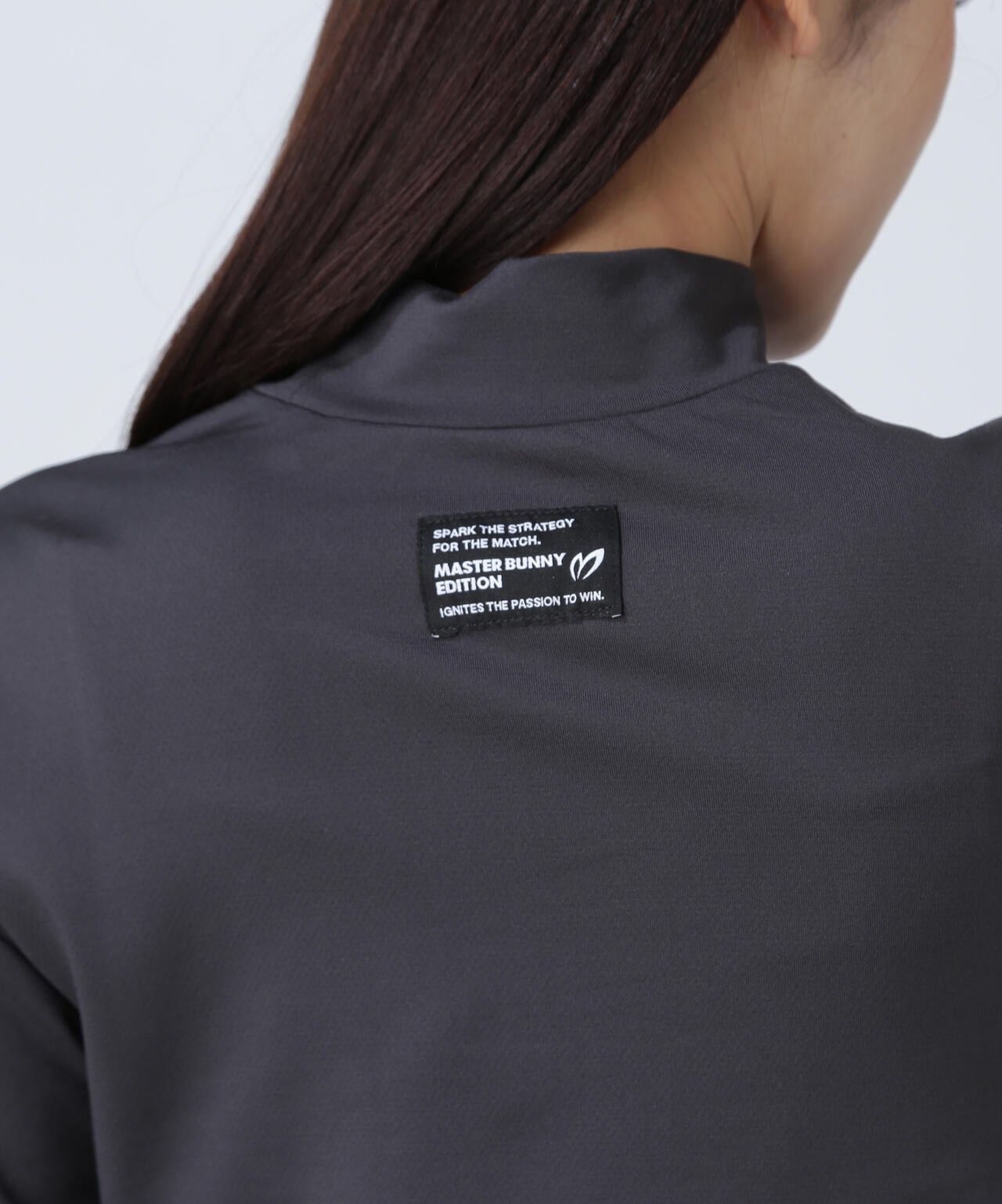 ドット長袖ハイネックカットソー