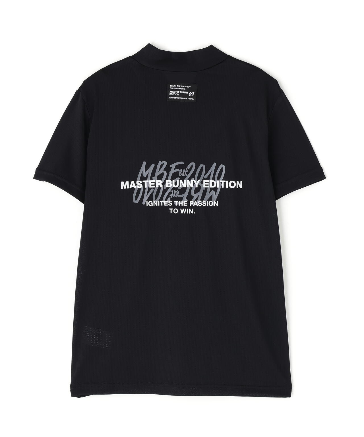 ベアメッシュ半袖モックネックカットソー