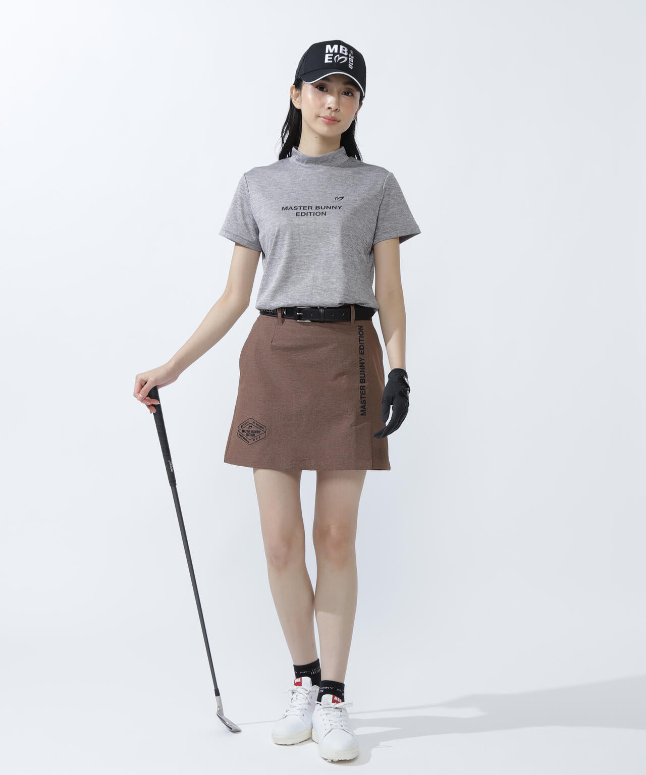 ベアメッシュ半袖モックネックカットソー