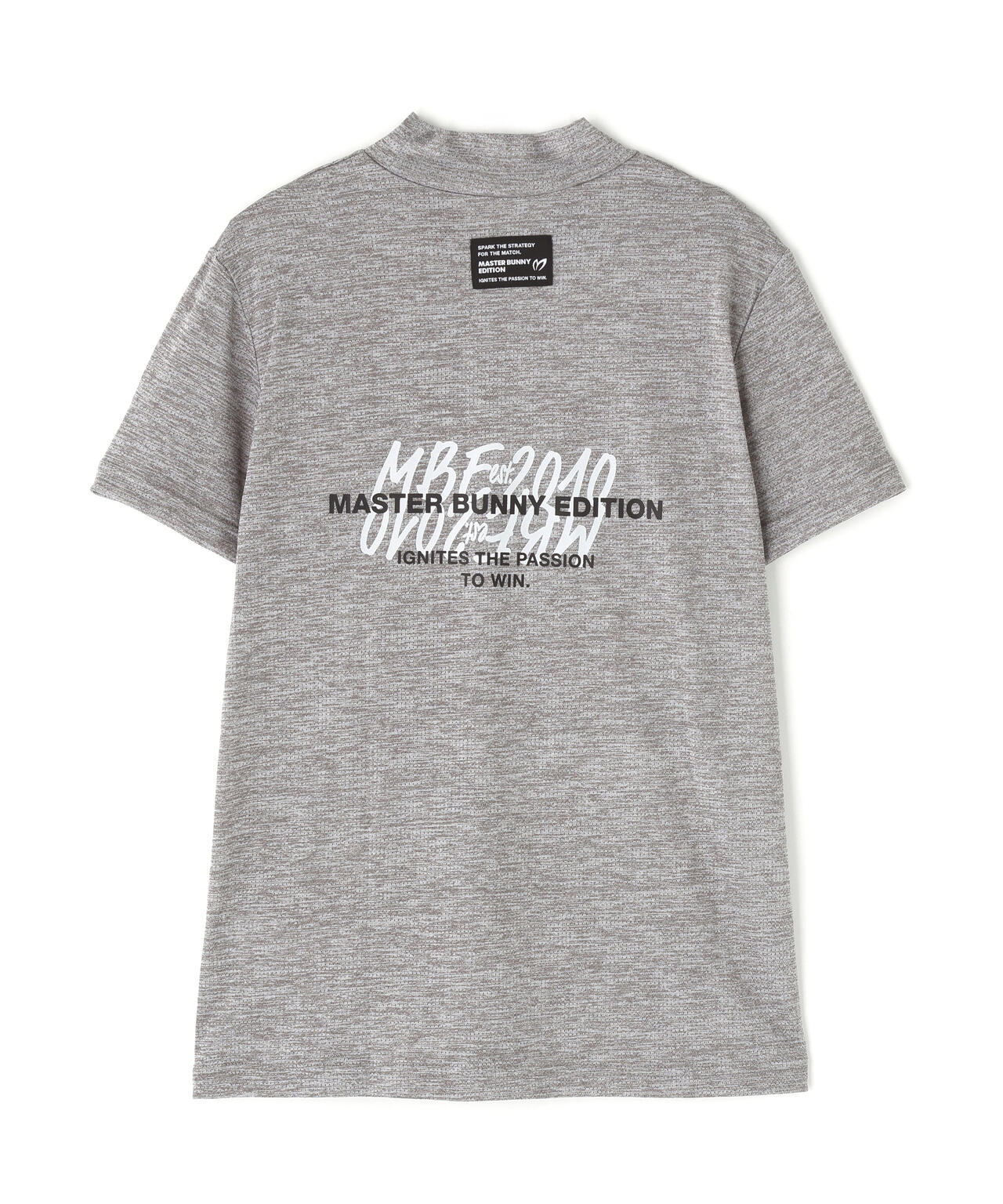 ベアメッシュ半袖モックネックカットソー