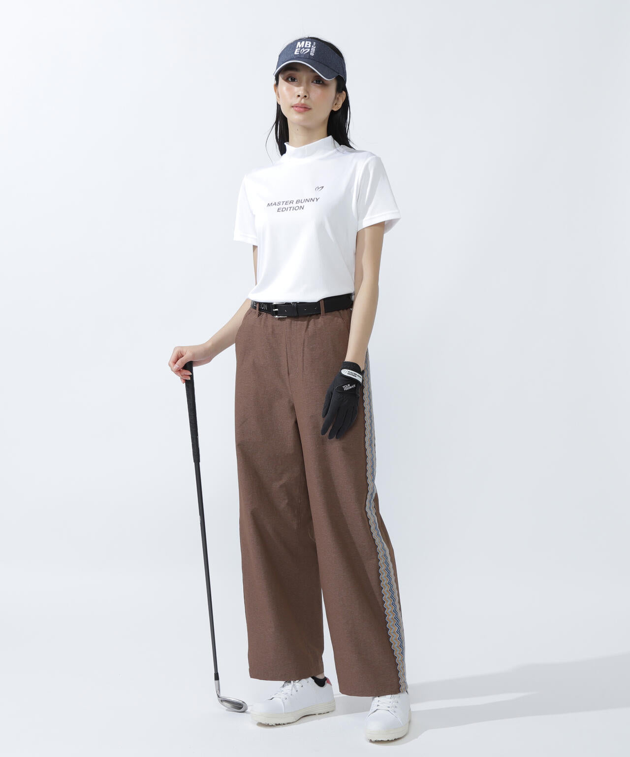 ベアメッシュ半袖モックネックカットソー