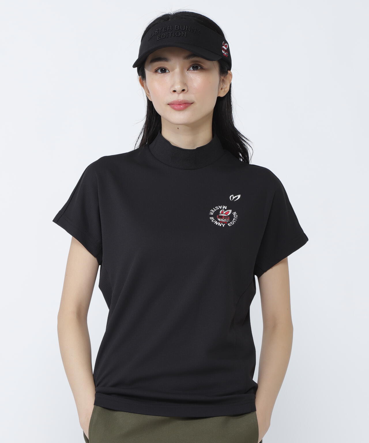 【SWAGGY BUNNY】SPXネオメッシュ フレンチスリーブハイネックカットソー