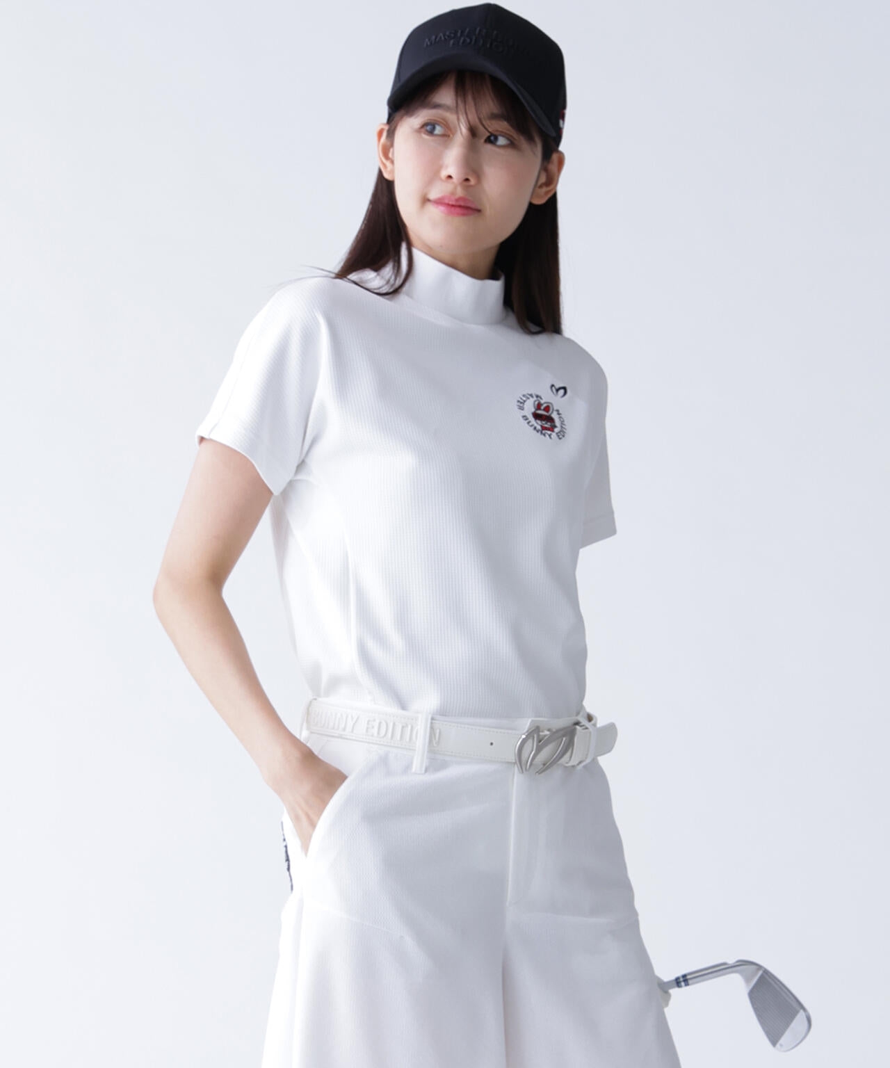 【SWAGGY BUNNY】SPXネオメッシュ フレンチスリーブハイネックカットソー