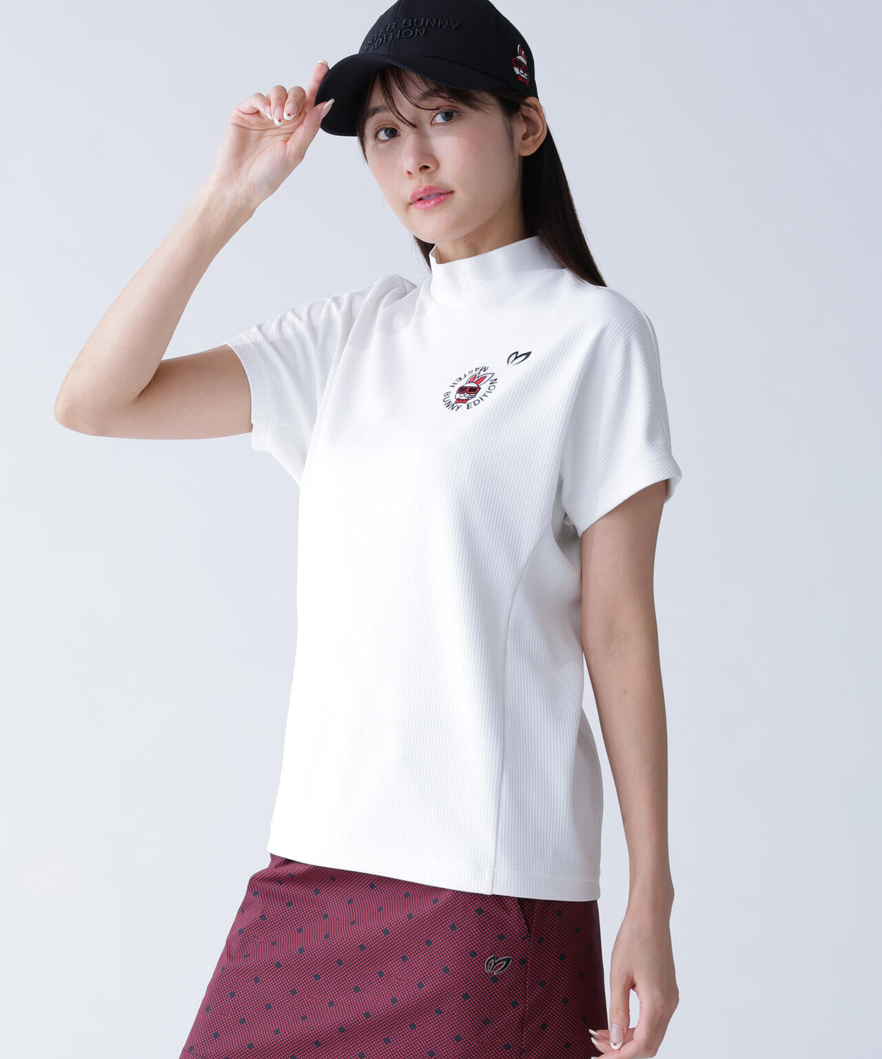 【SWAGGY BUNNY】SPXネオメッシュ フレンチスリーブハイネックカットソー