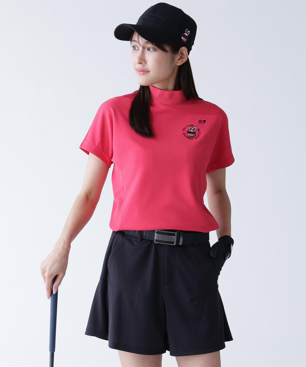 【SWAGGY BUNNY】SPXネオメッシュ フレンチスリーブハイネックカットソー