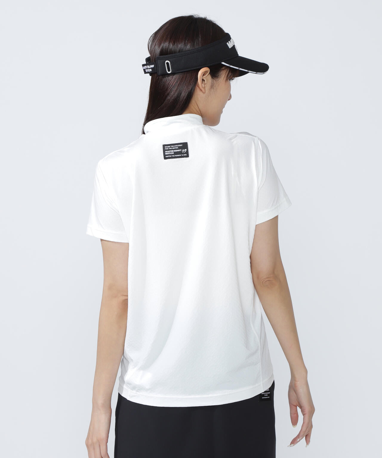 クロスミントサークルジャガード半袖ハイネックカットソー