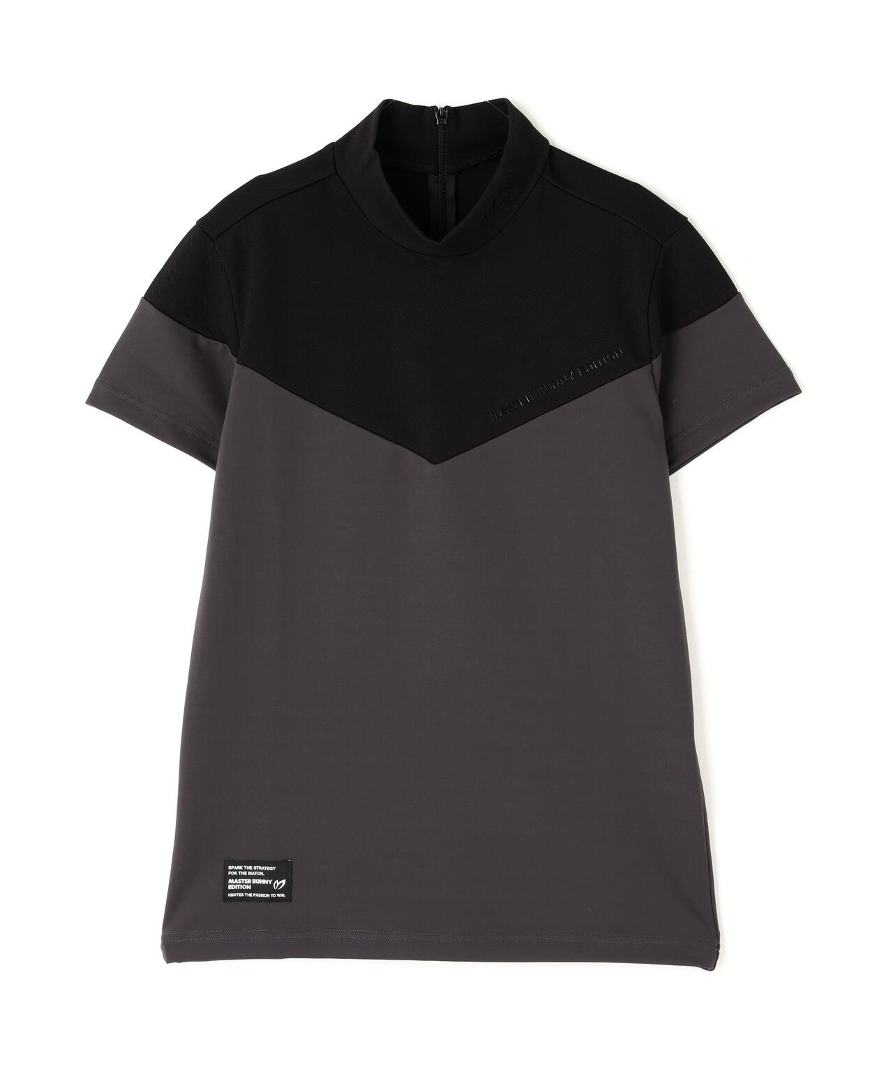 ドット半袖ハイネックカットソー