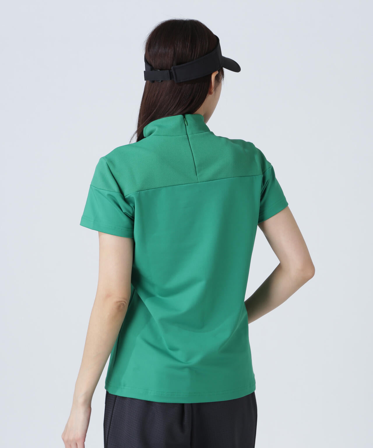 ドット半袖ハイネックカットソー