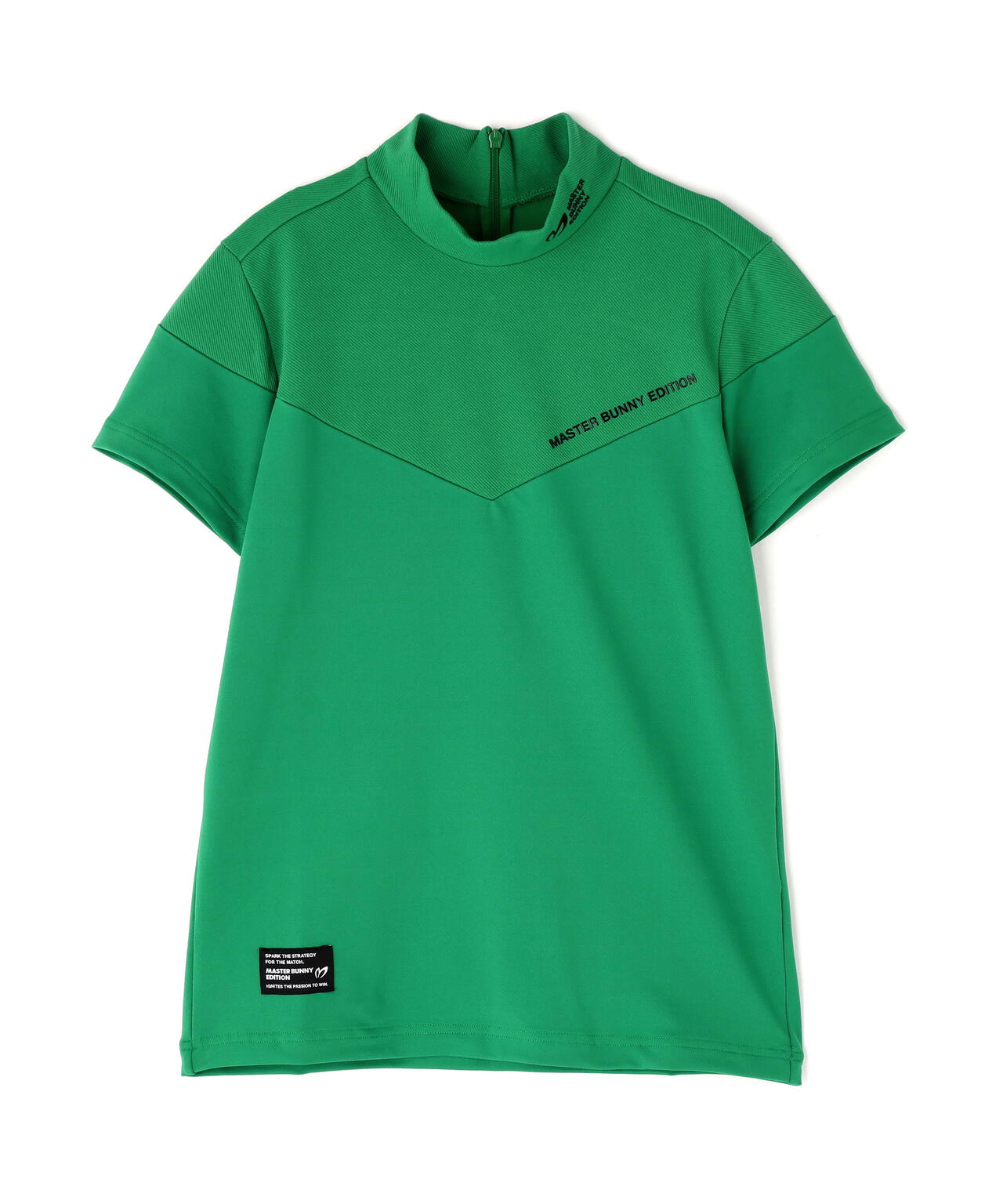 ドット半袖ハイネックカットソー