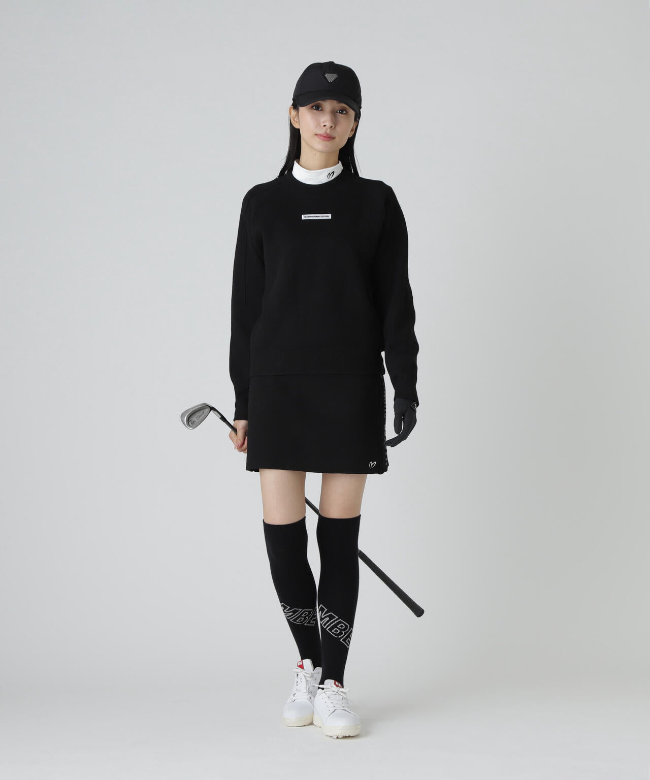 Wジャガードクルーネックニットプルオーバー