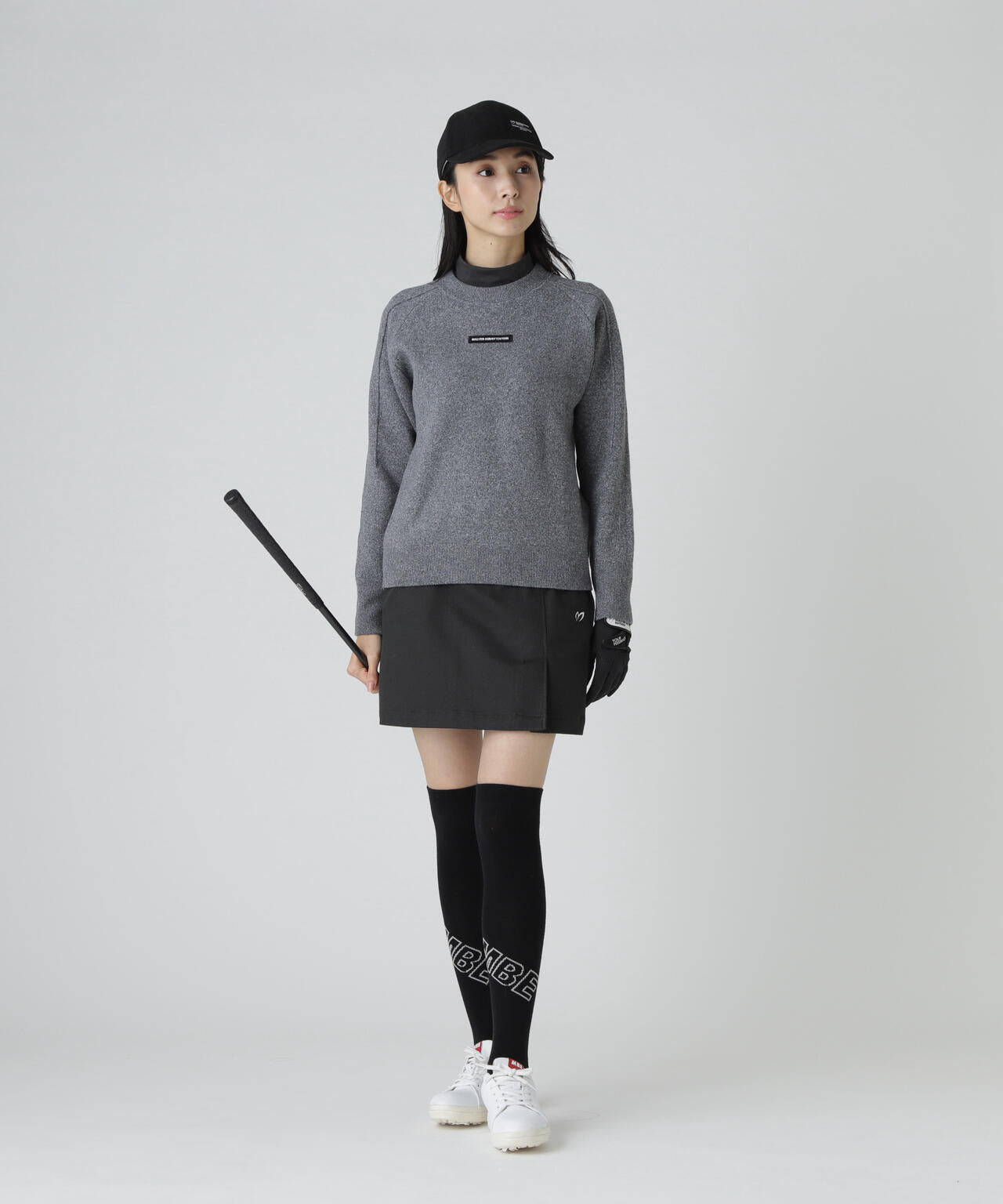 Wジャガードクルーネックニットプルオーバー