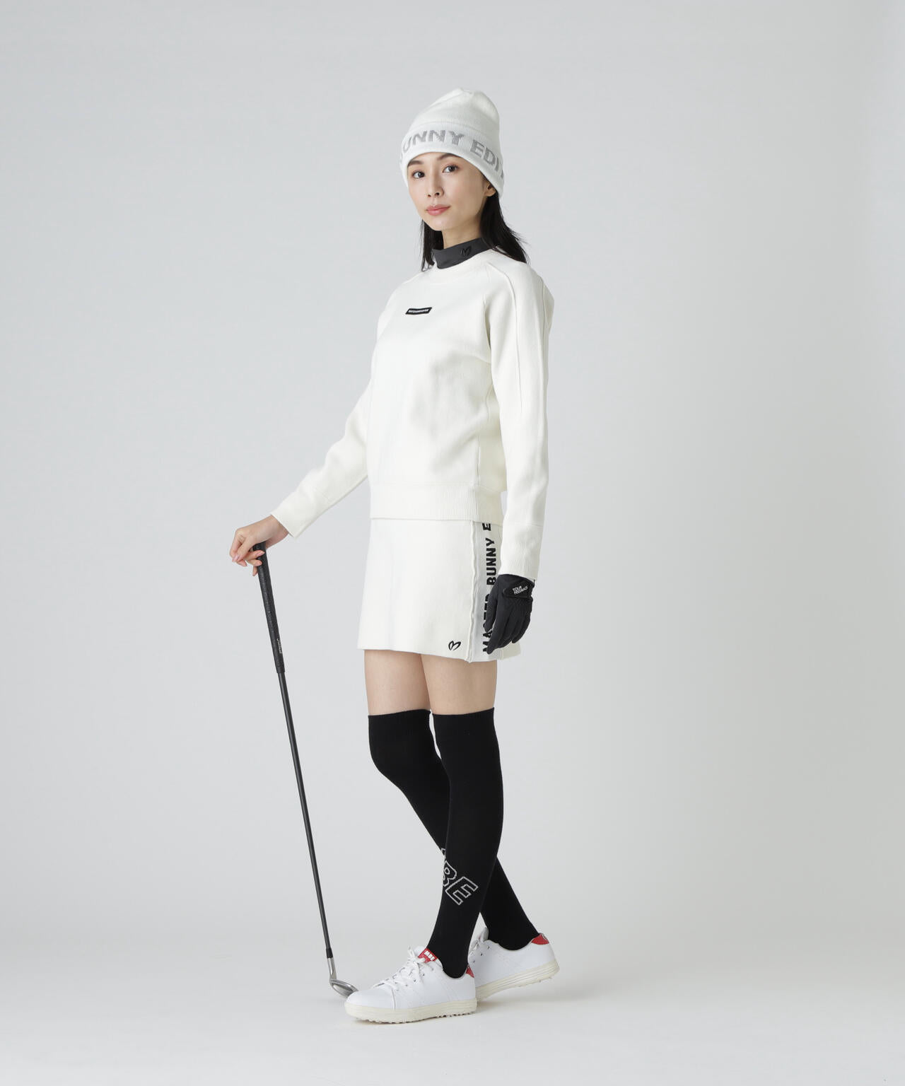 Wジャガードクルーネックニットプルオーバー