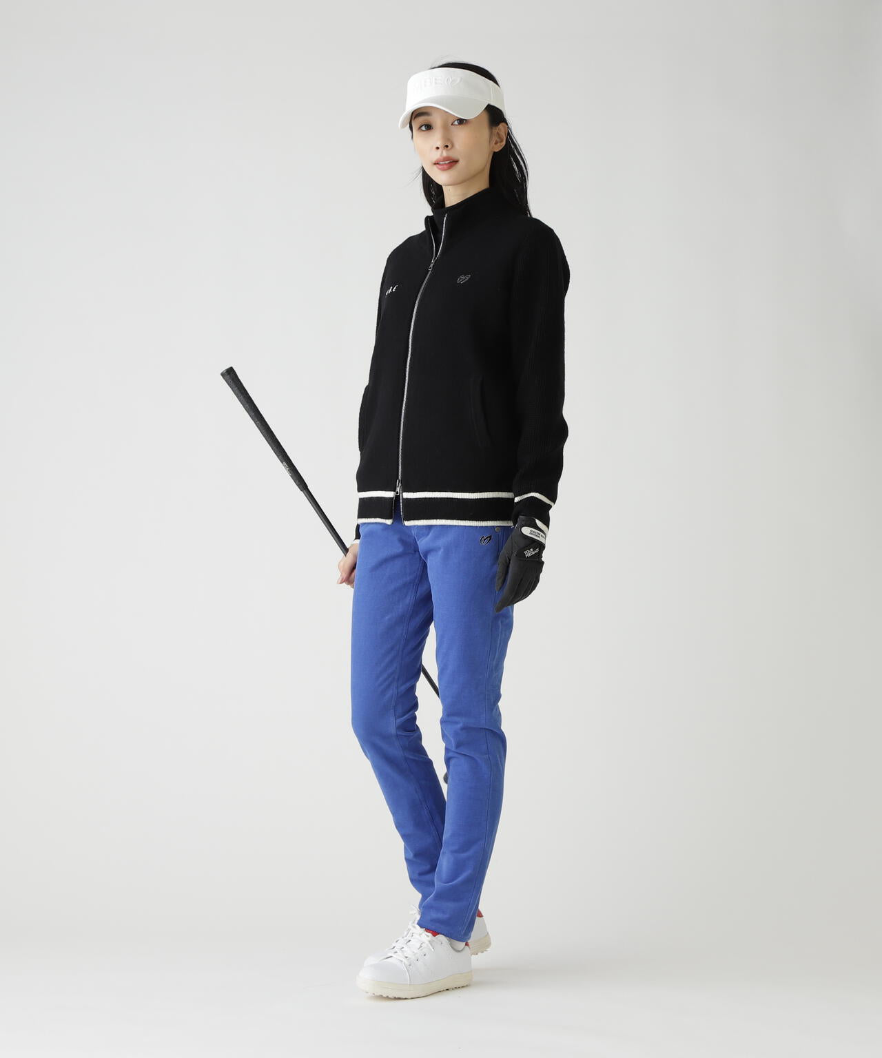 裏付きジップアップニットブルゾン