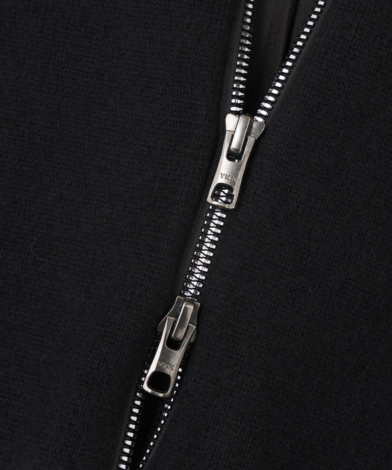 裏付きジップアップニットブルゾン