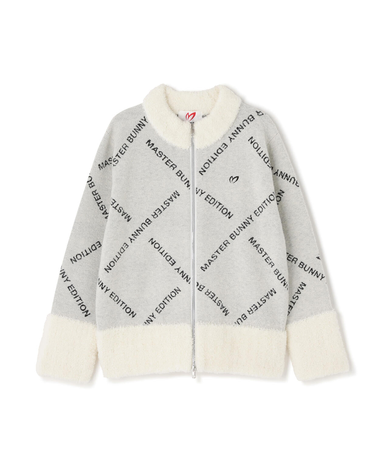 ブークレロゴジャガードジップアップニットブルゾン