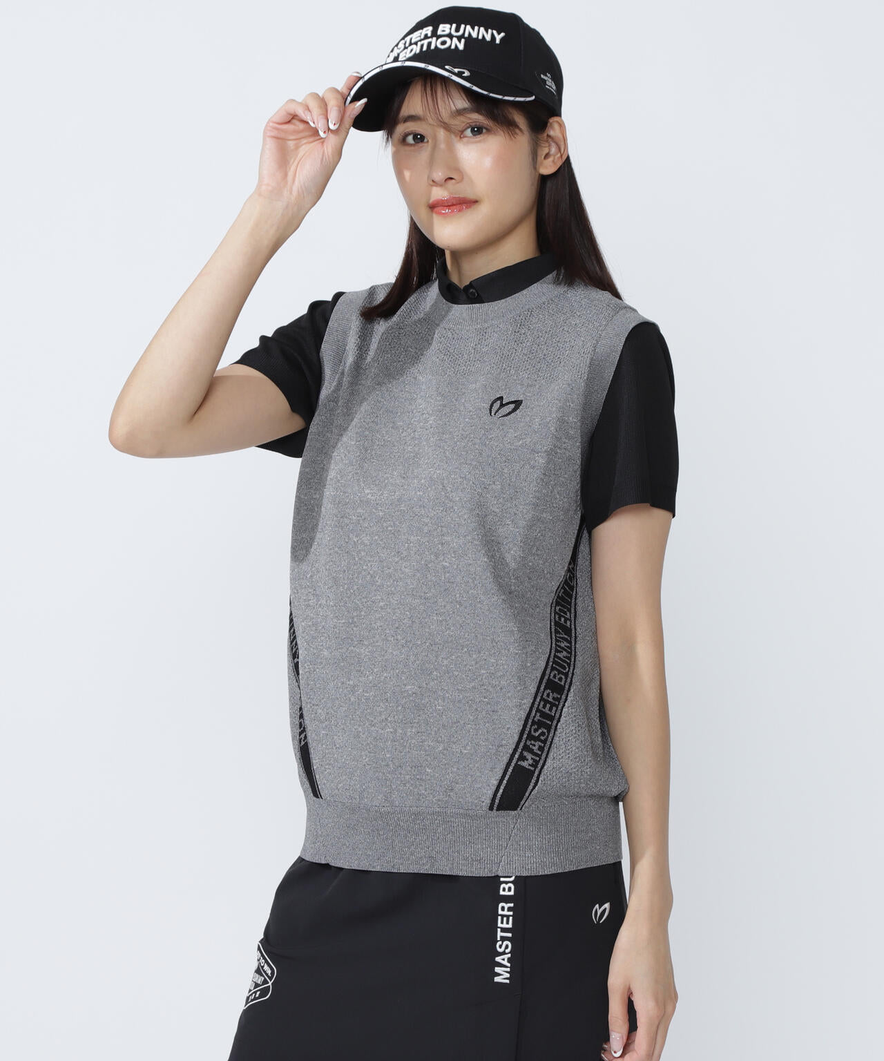 クルーネックニットベスト