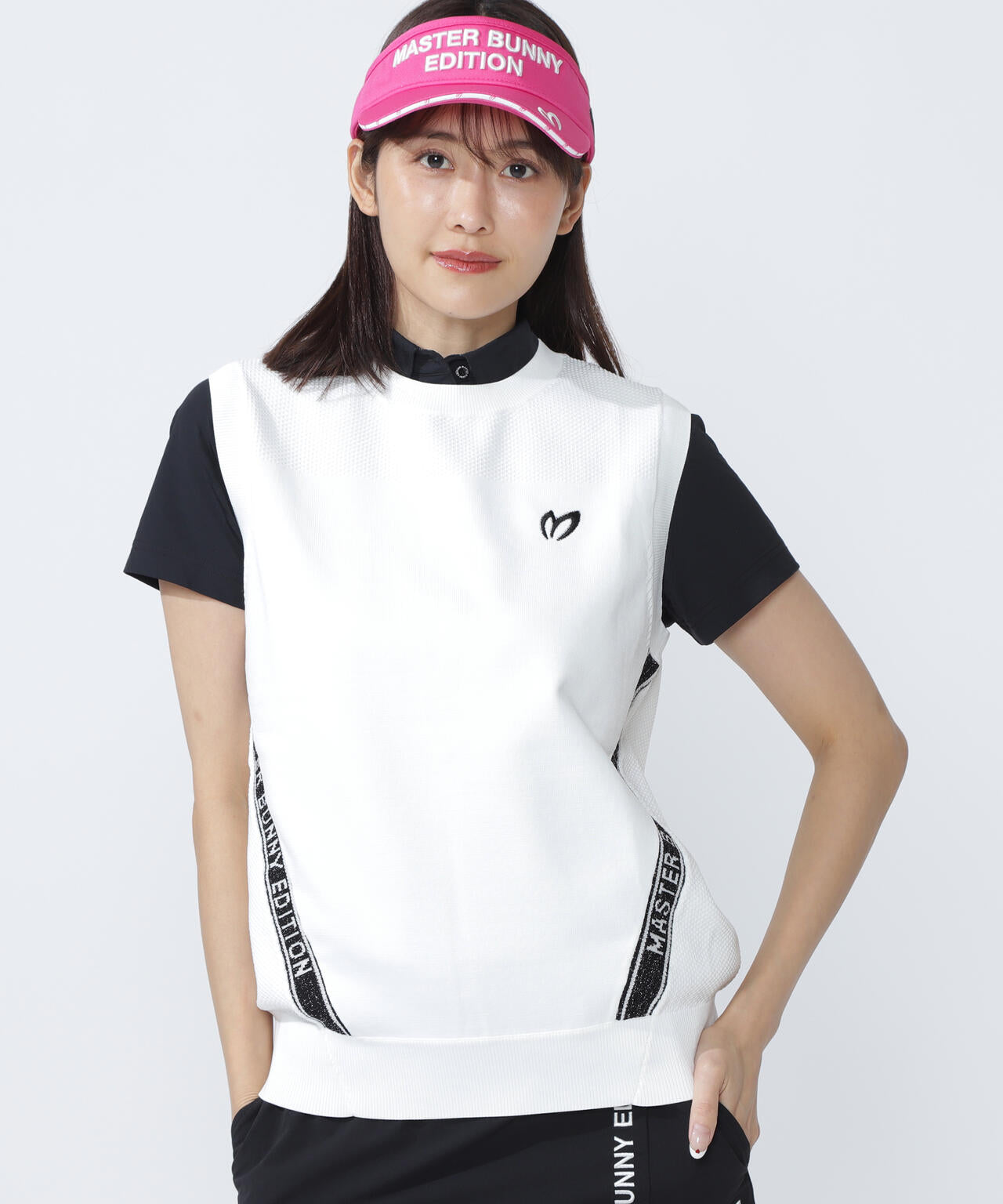 クルーネックニットベスト