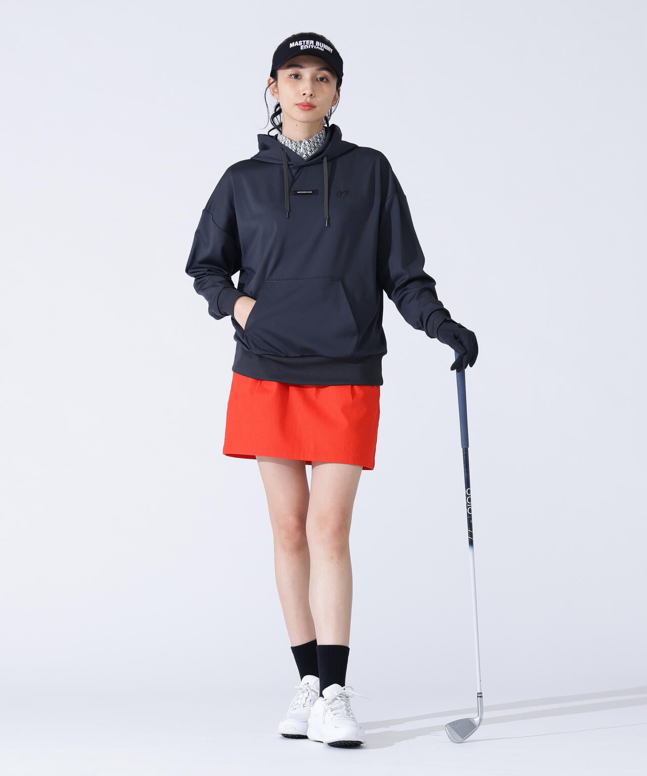 幾何柄起毛ジャガードハーフジップアップカットソー