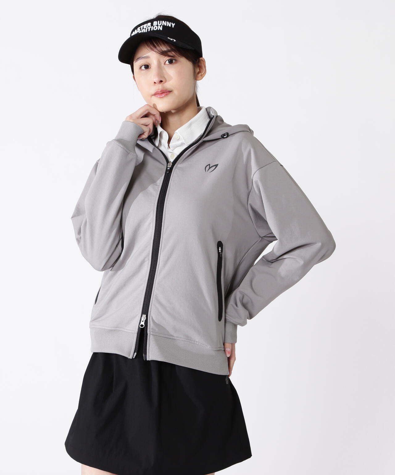 ワッシャー裏毛ジップアップフーディブルゾン