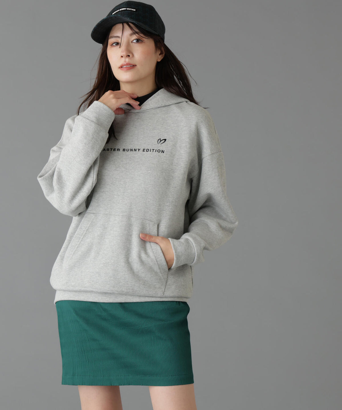 ストライプウェーブ×ダンボール裏毛ワンピース (WOMENS)