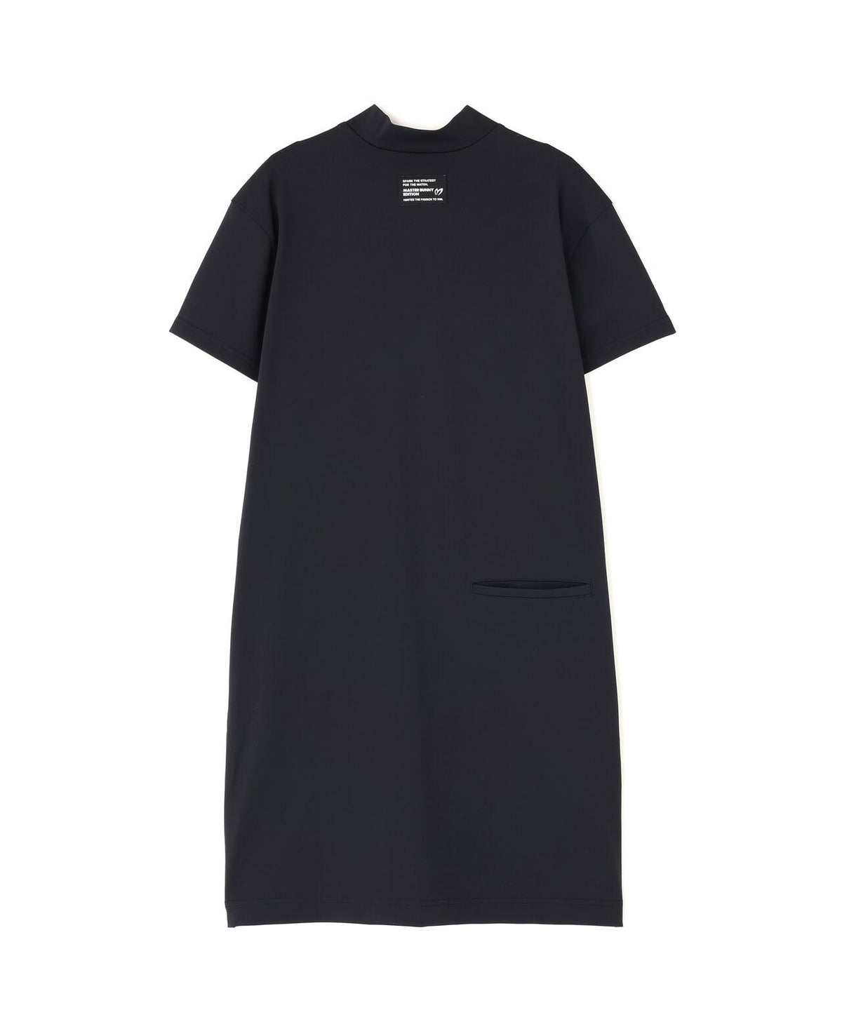 トリコットメッシュ半袖モックネックワンピース (WOMENS)