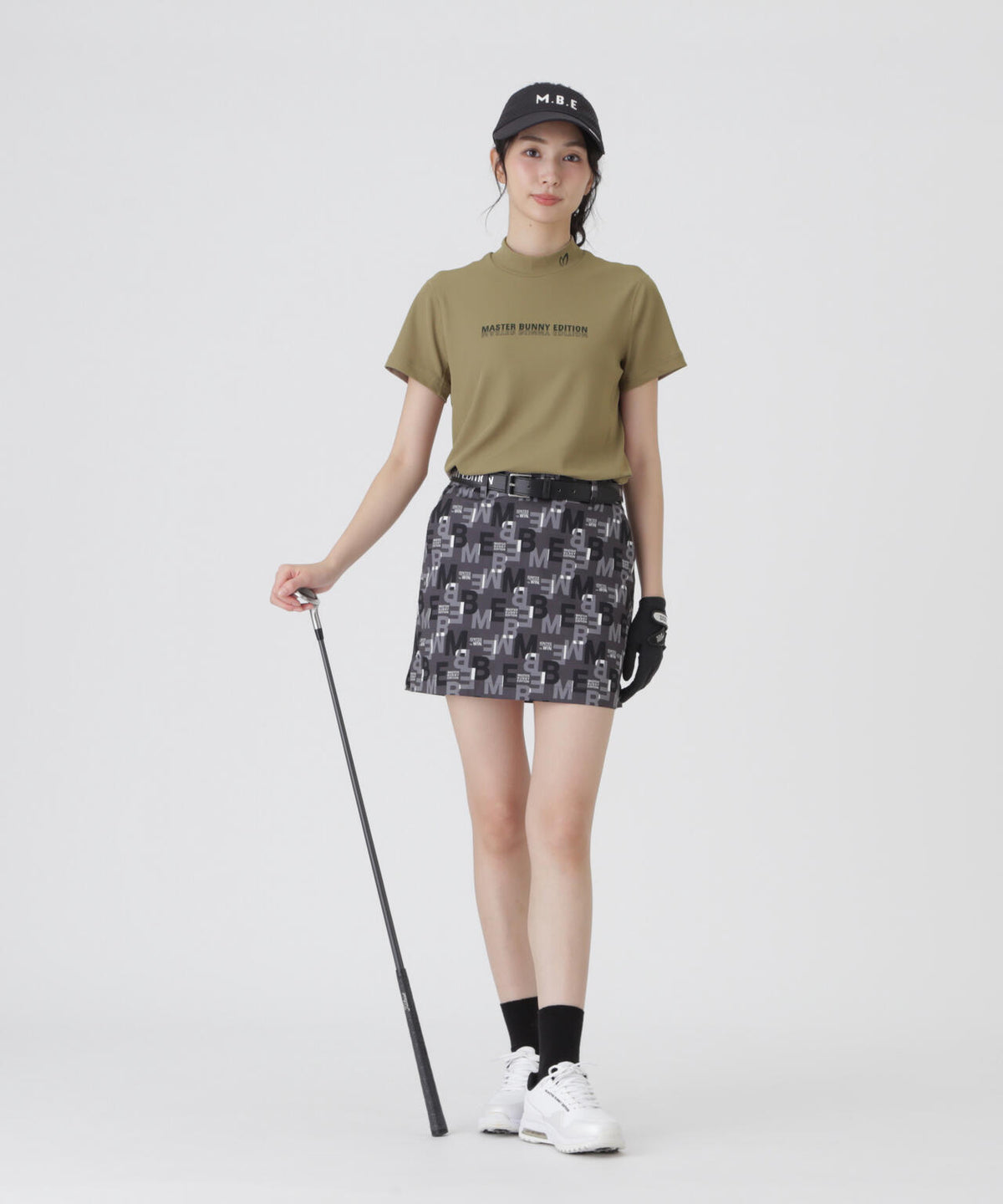 MBEプリントドビーストレッチスカート